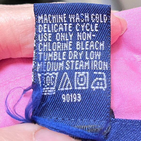 Forenza Vtg Pink Long-Sleeve Button-Up Shirt‎ 16 Snap Details Western Pirate 90s - Picture 10 of 12